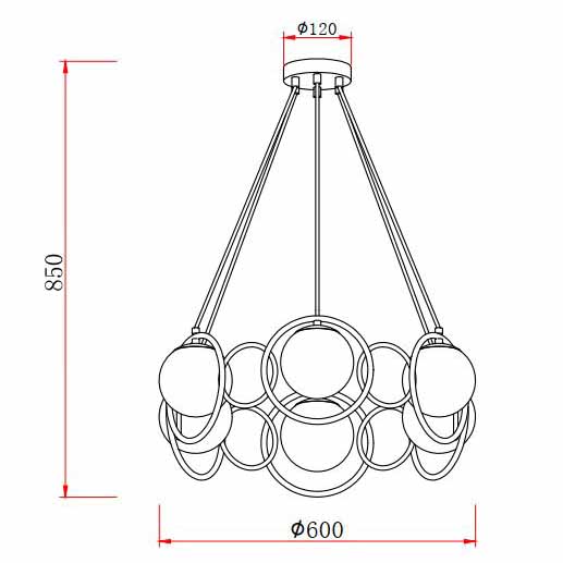 Подвесная люстра Rivoli Ariadna 4074-206 Б0047334 изображение 2 Подвесная люстра Rivoli Ariadna 4074-206 Б0047334 Фото № 2