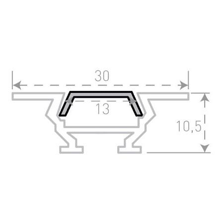 Встраиваемый профиль с рассеивателем SWG RC-1030 000084 изображение 3 Встраиваемый профиль с рассеивателем SWG RC-1030 000084 Фото № 3