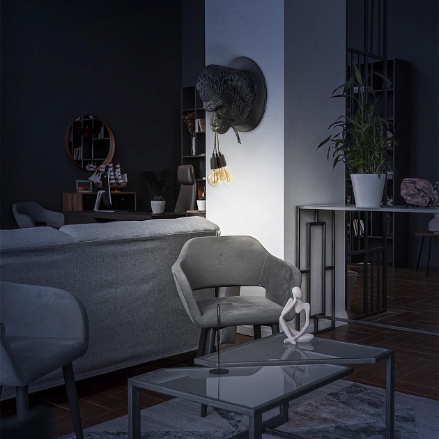 Настенный светильник Loft IT Gorilla 10178 Black Фото № 7