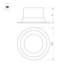 Встраиваемый светильник Arlight MS-BREEZE-BUILT-R82-9W Warm3000 036616 1