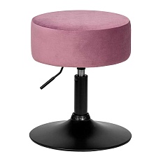 Пуф DOBRIN DANNY BLACK (пудрово-сиреневый велюр (MJ9-52)) 2050_BlackBase-LM DANNY BLACK