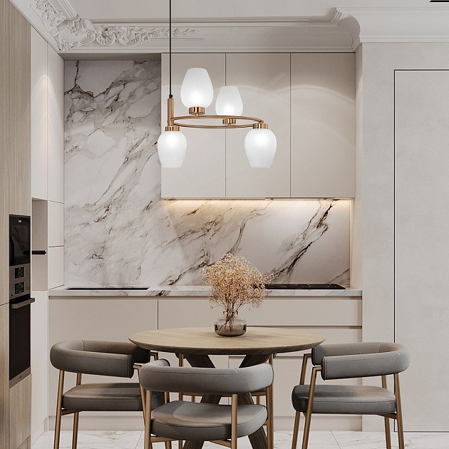 Подвесная люстра Eurosvet Alva 30183/4 латунь Фото № 5