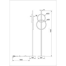 Торшер Arte Lamp Fluido A3913PN-24BK 1