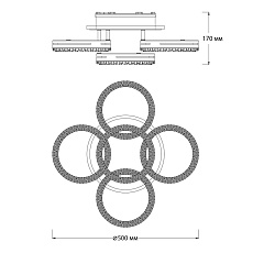 Потолочная светодиодная люстра Escada Albus 10276/5LED APP 1