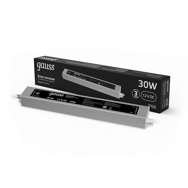 Блок питания Gauss 12V 30W IP66 4A 202023030 Фото № 3