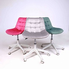 Поворотное кресло AksHome Carolyn велюр, серый 91957 5