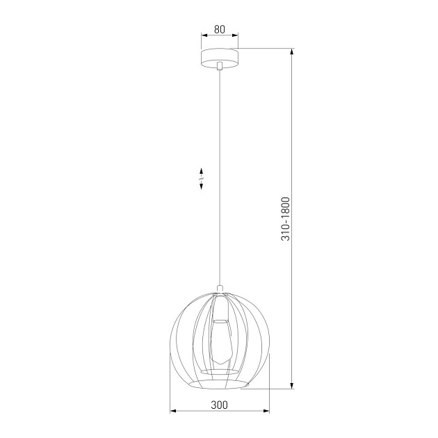 Подвесной светильник TK Lighting 6597 Jaula Фото № 2