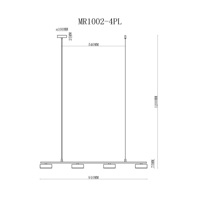 Подвесной светодиодный светильник MyFar Milla MR1002-4PL Фото № 4
