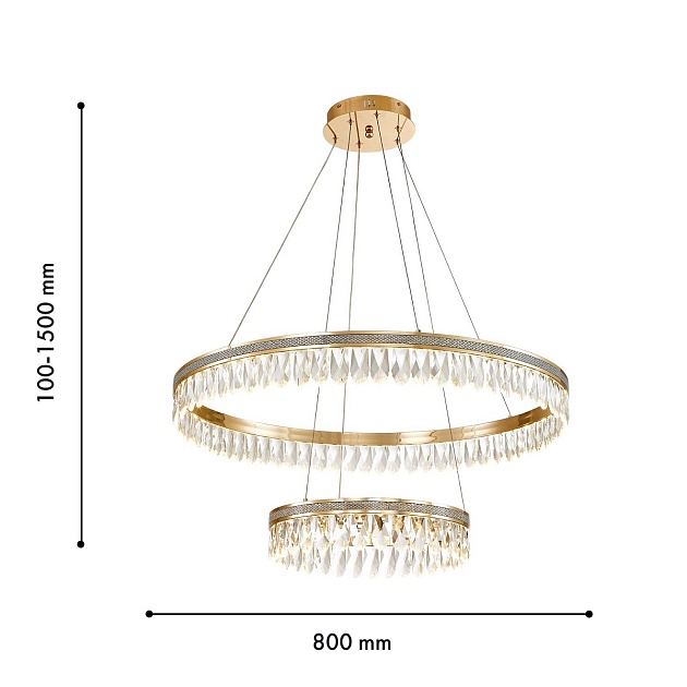 Подвесная светодиодная люстра Favourite Palatium 4207-12P Фото № 3