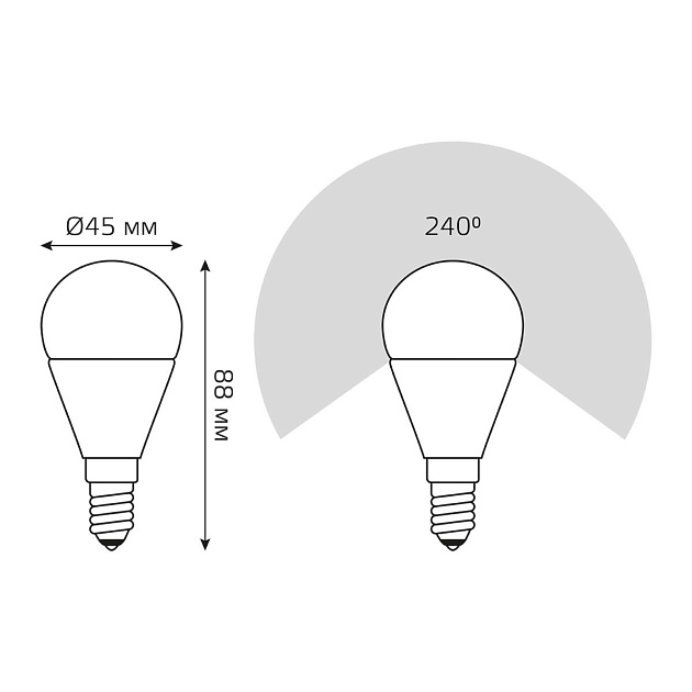 Лампа светодиодная Gauss E14 6.5W 4100K матовая 105101207 Фото № 8