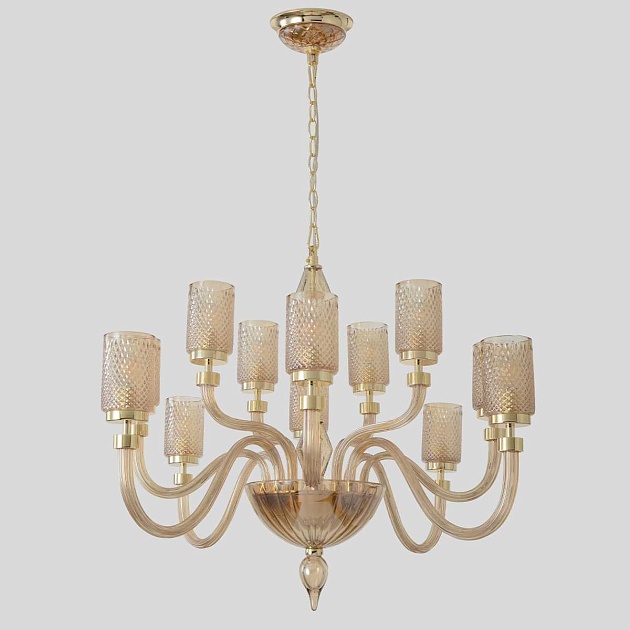 Подвесная люстра Crystal Lux SILVESTRO SP12 AMBER Фото № 8