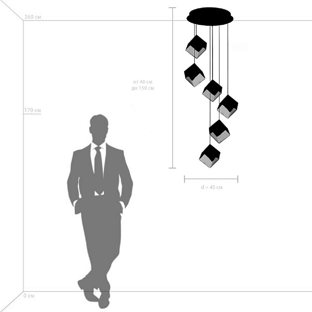 Подвесная люстра Lightstar Qubica 805569 изображение 6 Подвесная люстра Lightstar Qubica 805569 Фото № 6