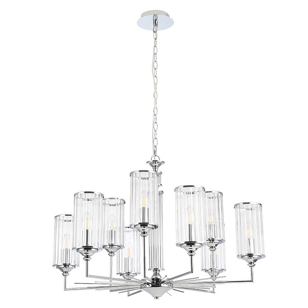 Подвесная люстра Crystal Lux Gloria SP9 Chrome Фото № 1