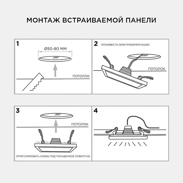 Встраиваемая светодиодная панель OGM LP-18 Фото № 3