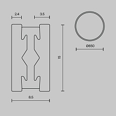 Шинопровод накладной/подвесной Maytoni Technical TRX154-R-D650-PT 3