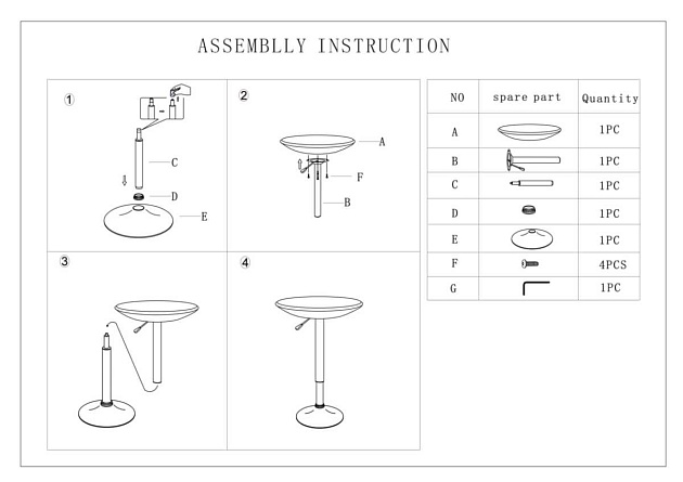 Барный стол Woodville Malibu 15268 Фото № 2