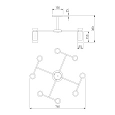 Потолочная люстра Eurosvet Amado 70115/8 белый 2