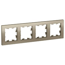 Рамка 4-постовая Systeme Electric AtlasDesign шампань ATN000504