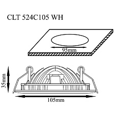 Встраиваемый светодиодный светильник Crystal Lux CLT 524C105 WH 1