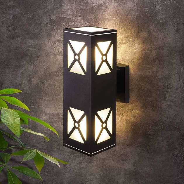 Уличный настенный cветильник Elektrostandard 1405 Techno черный a041976 Фото № 2