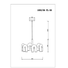 Подвесная светодиодная люстра Divinare Twins 1092/06 PL-30 1