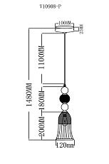 Подвесной светильник Moderli Glassy V10908-P 1
