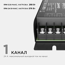 Диммер для монохромной светодиодной ленты Apeyron с пультом 12/24V 04-38 1