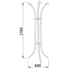 Напольная вешалка AksHome Spiner белый, металл 69043 1