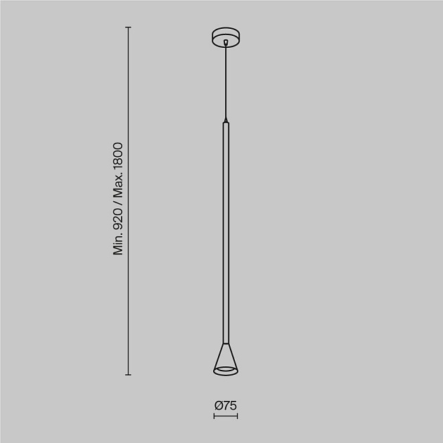 Подвесной светильник Maytoni Technical Arrow P064PL-01B Фото № 2