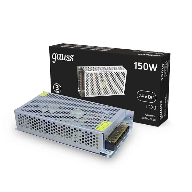 Блок питания Gauss 150W 24V IP20 202002150 Фото № 4