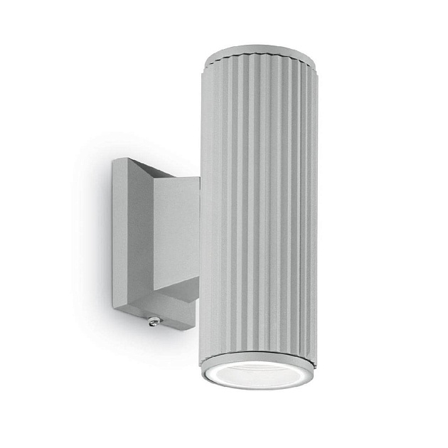 Уличный настенный светильник Ideal Lux Base AP2 Grigio 129440 Фото № 1