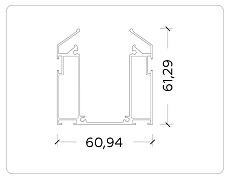 Корпус в натяжной потолок для накладного шинопровода Ambrella Light Track System Magnetic 220V GL1013 1
