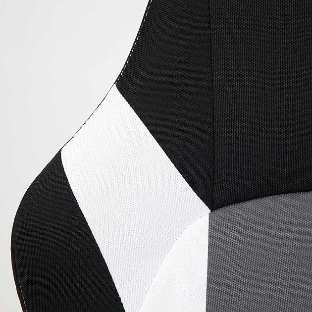 Игровое кресло AksHome Flaviy черный/серый/белый, ткань 86381 Фото № 7