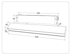 Трековый светодиодный светильник Ambrella Light Track System Magnetic 220V GL1331 2