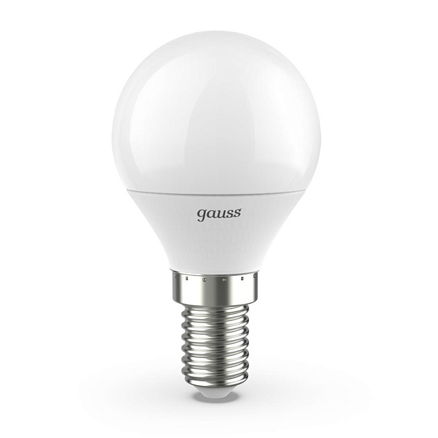 Лампа светодиодная Gauss E14 6.5W 4100K матовая 105101207 Фото № 1