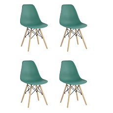 Комплект стульев Stool Group Style DSW серо-зеленый x4 УТ000035180