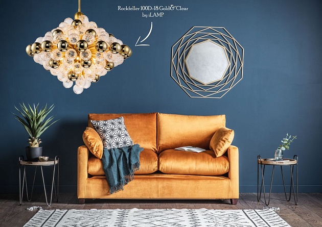 Подвесная люстра iLamp Rockfeller 100D-18 Matt Bronze Фото № 2