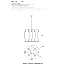Подвесная люстра Crystal Lux Tomas SP8 D650 Brass 1
