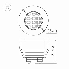 Мебельный светодиодный светильник Arlight LTM-R35WH 1W Day White 30deg 020752 3
