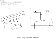 Трековый светодиодный светильник для магнитного шинопровода Crystal Lux Space CLT 0.33 006 12W BL-CH 4000K 1