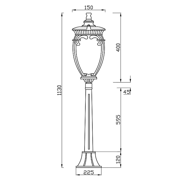 Уличный светильник Maytoni Fleur O414FL-01BZ1 Фото № 7