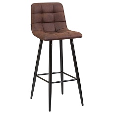 Стул барный DOBRIN NICOLE (черные матовые ножки, коричневая микрофибра (PK-03)) 8078-LML NICOLE