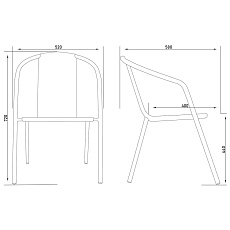 Садовое кресло AksHome Verona PP, ротанг -черный/сталь-черная 94003 1