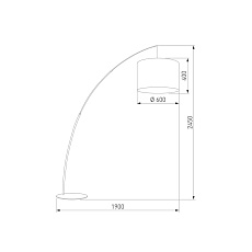 Торшер TK Lighting 3060 Moby White 1