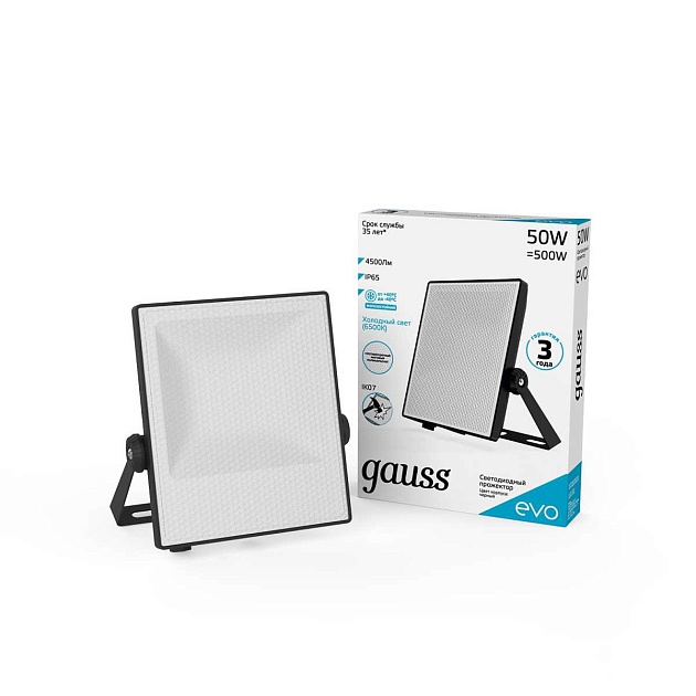 Прожектор светодиодный Gauss Evo 50W 6500К 687511350 Фото № 5
