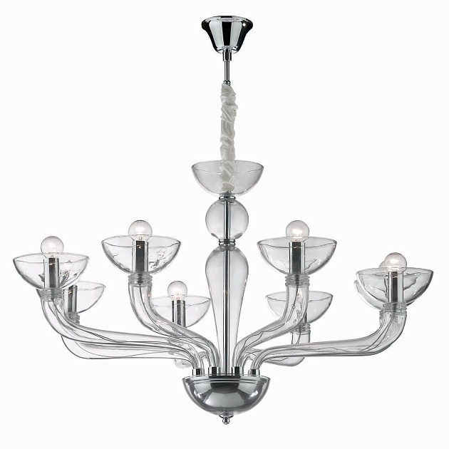 Подвесная люстра Ideal Lux Casanova SP8 Trasparente 044255 Фото № 1