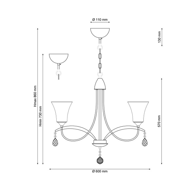 Подвесная люстра Lucia Tucci Rimini 101.5 Фото № 2
