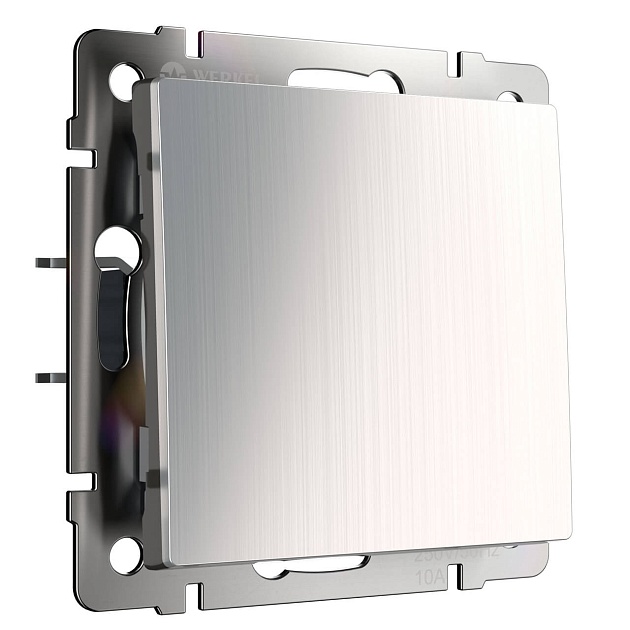 Выключатель одноклавишный проходной Werkel глянцевый никель W1112002 4690389157622 Фото № 1