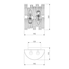 Настенный светильник Bogates Frammenti 352/2 Strotskis 1