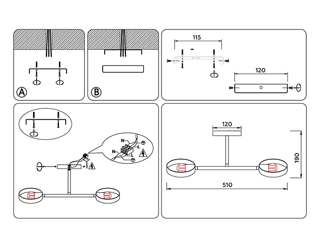 Потолочный светильник Ambrella light Traditional Loft TR8222 изображение 6 Потолочный светильник Ambrella light Traditional Loft TR8222 Фото № 6